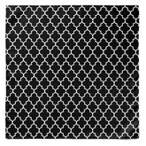 BLACK WHITE TARTAN SILK SCARF & POCKET SQUARE SET